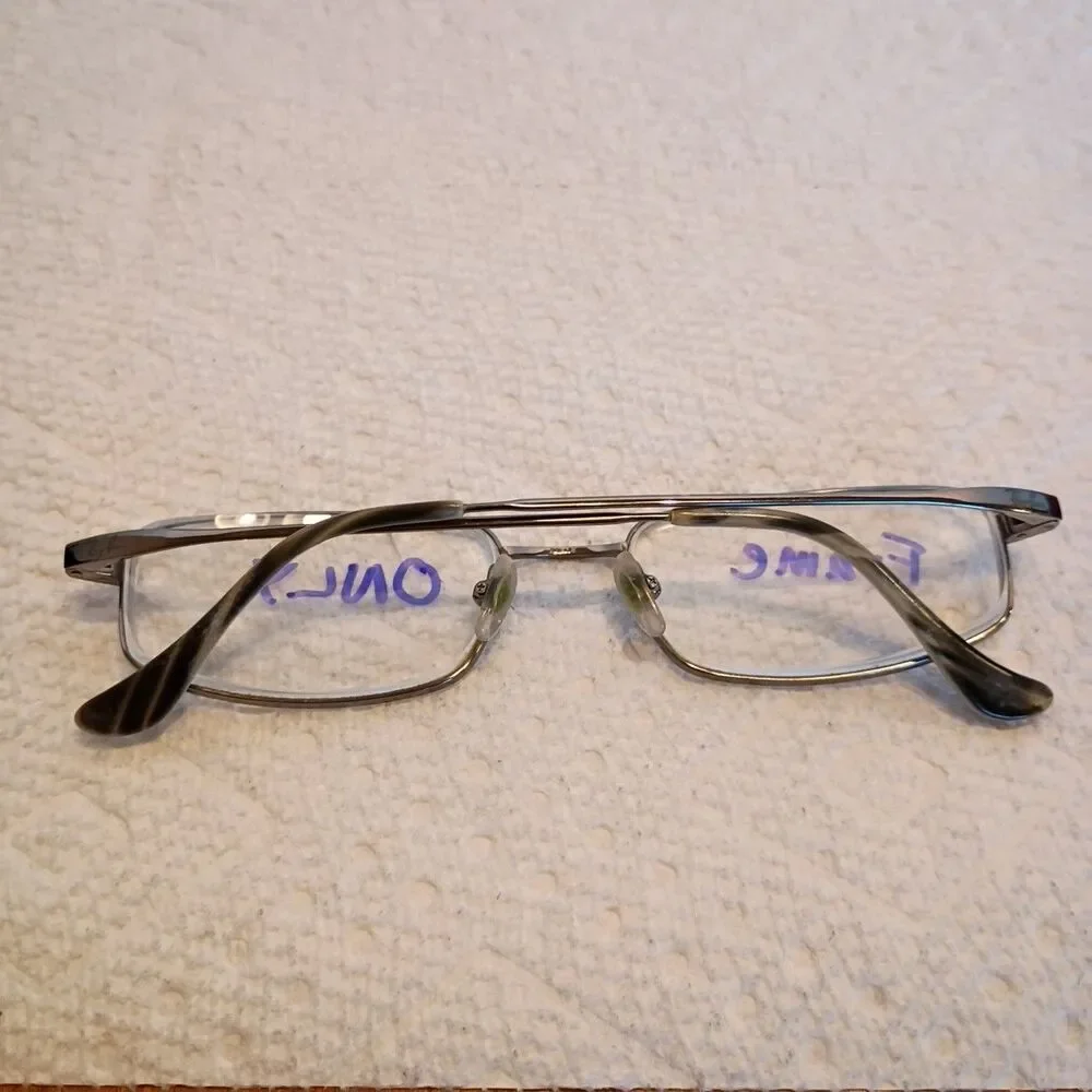 Ray Ban RB8611 1000 Silver Metal Rectangle Eyeglasses Frame Only 54-18 145